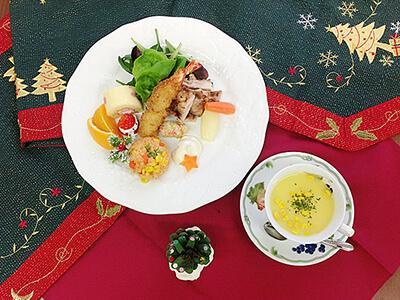 エビフライとポタージュ